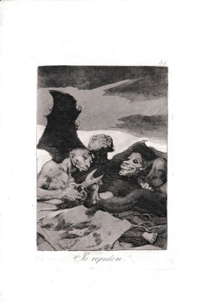 Francisco Goya ( 1746 - 1828 ), Se repulen , 1799 (1855)