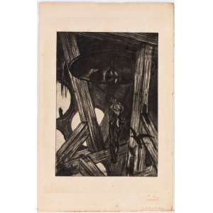 Félicien Rops ( Namur 1833 - Essonnes 1898 ), Le Pendu à la cloche