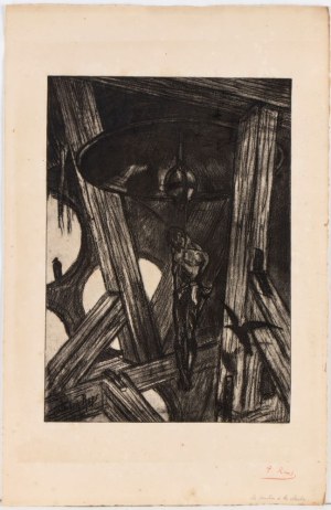 Félicien Rops ( Namur 1833 - Essonnes 1898 ), Le Pendu à la cloche