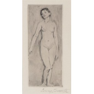 Lovis Corinth ( Tapiau 1858 - Zandvoort 1925 ), Standing female nude, 1896