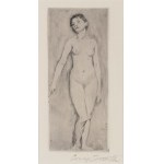 Lovis Corinth ( Tapiau 1858 - Zandvoort 1925 ), Standing female nude, 1896