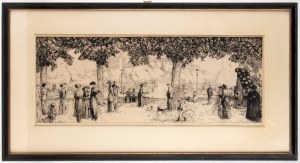Jean-Emile Laboureur ( 1877 - 1943 ), Les Champs-Elysées, 1912