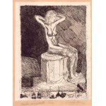 LUIGI BARTOLINI ( Cupramontana 1892 - Roma 1963 ), Modella con le viole ai piedi, 1936
