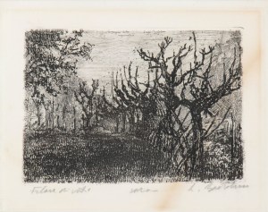 LUIGI BARTOLINI ( Cupramontana 1892 - Roma 1963 ), Filare di viti (Campagna dolce maceratese), 1914-1936