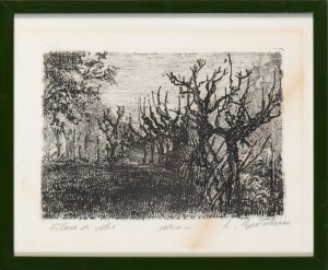LUIGI BARTOLINI ( Cupramontana 1892 - Roma 1963 ), Filare di viti (Campagna dolce maceratese), 1914-1936