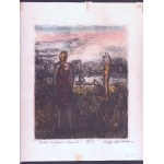 LUIGI BARTOLINI ( Cupramontana 1892 - Roma 1963 ), Anwesen im Chienti-Felsen