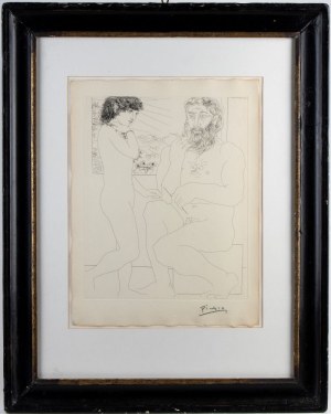 PABLO PICASSO ( Málaga 1881 - Mougins 1973 ), Sculpteur et Modèle debout, 1933 (1939)