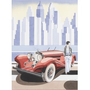 Tomasz Kostecki (b. 1964), Woman and Mercedes, 2020