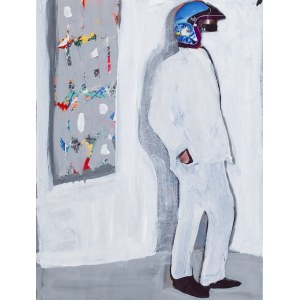 Piotr Kowalski \ Kojta (ur. 1974), Mężczyzna w kasku i białym garniturze, 2008