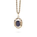 Pendant with sapphire early 21st century.