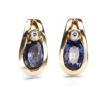 Earrings with sapphires and diamonds early 21st century.