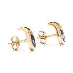 Earrings with sapphires and diamonds early 21st century.