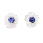 Earrings in the form of flowers early 21st century.