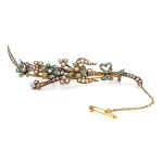 Brooch in the form of a branch XIX/XX century.