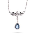 Necklace with topaz and diamonds early 21st century.