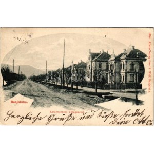 1900 Banja Luka, Banjaluka; Kaiserstrasse Villagegend / street view, villas. Verlag Josef S. Wolf (EB...