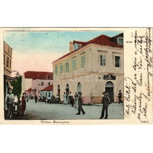 1902 Trebinje, Untere Bazargasse / street, market, bazaar, shop (EB)