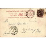 1899 Calcutta, Kolkata; steamship, port. Orbis No. I. 1. s: Waschke (worn corners)