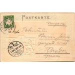 1903 Königssee, Königsee. Passepartoutkarte Art Nouveau, floral, Emb. litho with coat of arms (r)