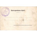 Niederjoch, Giogo Basso (Südtirol); Similaunhütte a. Niederjoch n. d. Aquarell v. F. A. C. M. Reisch (worn corners...