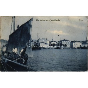 Koper, Capodistria, Capo d'Istria; Riva / port, steamship, boats (fa)