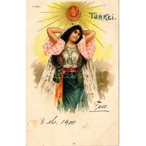 1900 Türkei / Turkih folklore, litho (tiny tear)