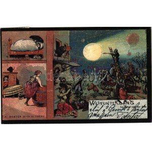 1899 Der Weltuntergang. Der Komet naht der Erde / Világvége humor / The end of the world...