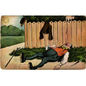 'Im Dusel: Nee Alte...' Serie 415. / German humour art postcard (kopott sarkak / worn corners)