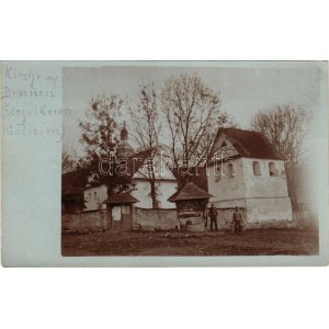 Strzalkowce (Strilkivtsi, Galizien); Kirche m. Brunnen / WWI German and Austro-Hungarian K.u.K. military...