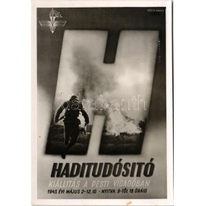 1943 Haditudósító kiállítás a Pesti Vigadóban / WWII Hungarian Military Correspondent Exhibiton. photo s...