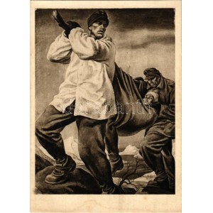 1938 Második világháborús német katonai művészlap / WWII German military art postcard (non PC) + So. Stpl. (fl...