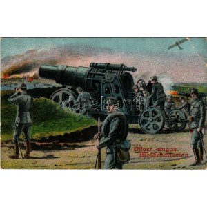 1916 Österr.-ungar. Motorbatterien / WWI Austro-Hungarian K.u.K. military postcard, artillery, cannon + K. u. K...