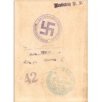 1938 Német katonák horogkeresztes zászlókkal / WWII German NSDAP Nazi military, soldiers. photo + So. Stpl. ...