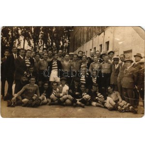 1926 Lupény, Lupeni; AC Jiul - ATE 2:2 (2:2), Arad kerületi bajnokság, labdarúgó mérkőzés, focisták, csoportkép. ...