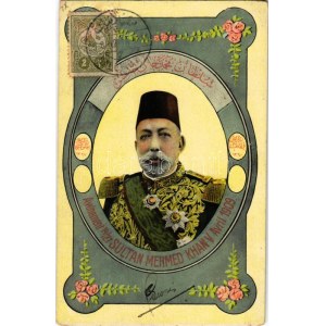 Avénement 14/27 Sultan Mehmed Khan V Avril 1909 / V. Mehmed oszmán szultán, koronázási emléklap / Mehmed V Resad...