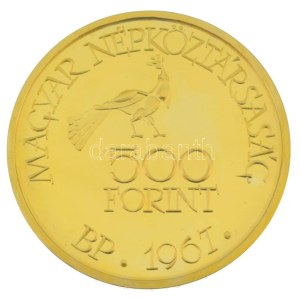 1967. 500Ft Au Kodály Zoltán kapszulában (42,15g/0.900) T:UNC R! Hungary 1967. 500 Forint Au Zoltán Kodály...