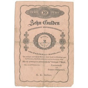 1825. 10G Formulare T:VG / Austrian Empire 1825. 10 Gulden Formulare C:VG Kodnar 65s, Adamo G63M