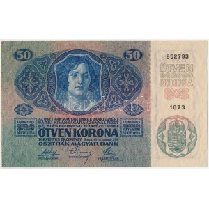 1914. 50K 1073 852793 T:UNC / Hungary 1914. 50 Korona 1073 852793 C:UNC Adamo K24, Krause P#15