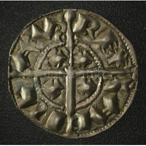 1077-1095. Denár Ag I. László az érme hátoldalán az előlapi veret negatívja látszik (0,70g) T:XF patina Hungary 1077...
