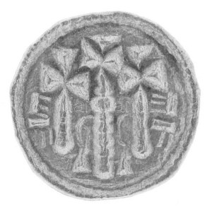 1116-1131. Denár Ag II. István (0,25g) T:AU,XF patina Hungary 1116-1131. Denar Ag Stephen II (0,25g) C:AU...