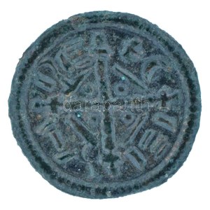 1141-1162. Denár Ag II. Géza (0,30g) T:XF patina Hungary 1141-1162. Denar Ag Geza II (0,30g) C:XF patina Huszár: 55...