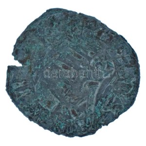 1453-1457. Denár Ag I. Mátyás (0,34g) T:VF patina, kitörés Hungary 1453-1457. Denar Ag Matthias I (0,34g) C...