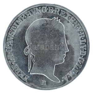 1841B 20kr Ag V. Ferdinánd kapszulában T:VF patina Hungary 1841B 20 Kreuzer Ag Ferdinand V in capsule C...