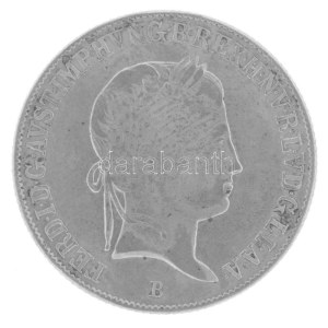 1842B 20kr Ag V. Ferdinánd kapszulában T:VF patina Hungary 1842B 20 Kreuzer Ag Ferdinand V in capsule C...