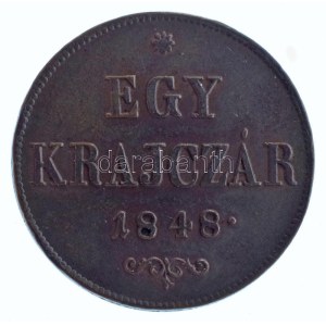 1848. 1kr Cu kapszulában T:XF patina pici ph. Hungary 1848. 1 Kreuzer in capsule Cu C:XF patina...