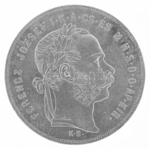 1877KB 1Ft Ag Ferenc József / Középcímer Körmöcbánya kapszulában T:AU kis patina Hungary 1877KB 1 Forint Ag ...