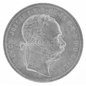 1880KB 1Ft Ag Ferenc József / Középcímer Körmöcbánya kapszulában T:AU Hungary 1880KB 1 Forint Ag Franz Joseph...