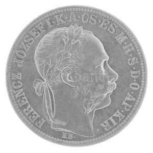 1886KB 1Ft Ag Ferenc József / Barokk címer Körmöcbánya kapszulában T:AU,XF Hungary 1886KB 1 Forint Ag Franz Joseph ...