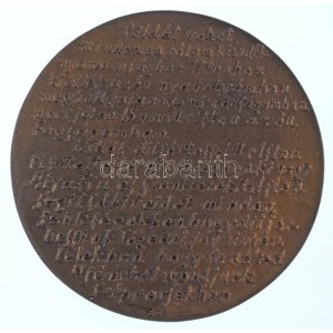 Borsos Miklós (1906-1990) 1978. Szegedi Kis István 1505-1572 bronz emlékérem (135mm) T:AU Hungary 1978. ...