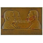 Berán Lajos (1882-1943) 1908. "Dr. Rosenák Miksa - Dr. Paunz Sándor - Dr. Hültl Hümér" kétoldalas bronz emlékplakett ...